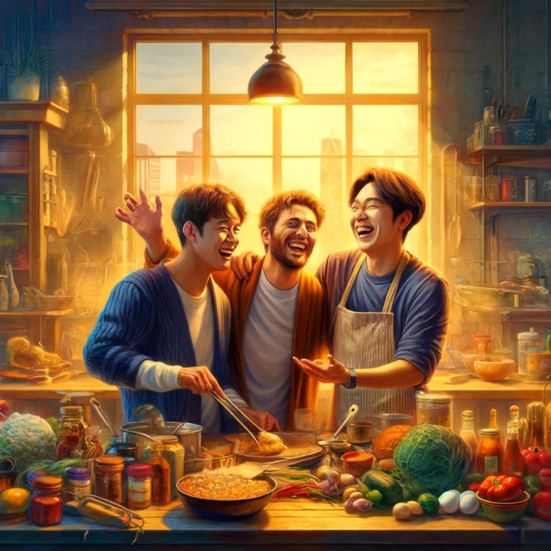 Cooking Together with Korean Twin Brothers